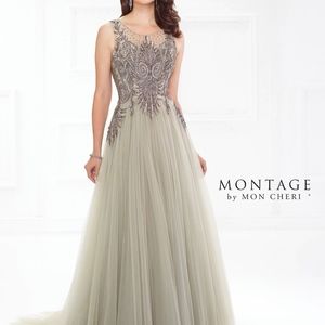 Mother of Bride or Groom Full Length Tulle Gown
